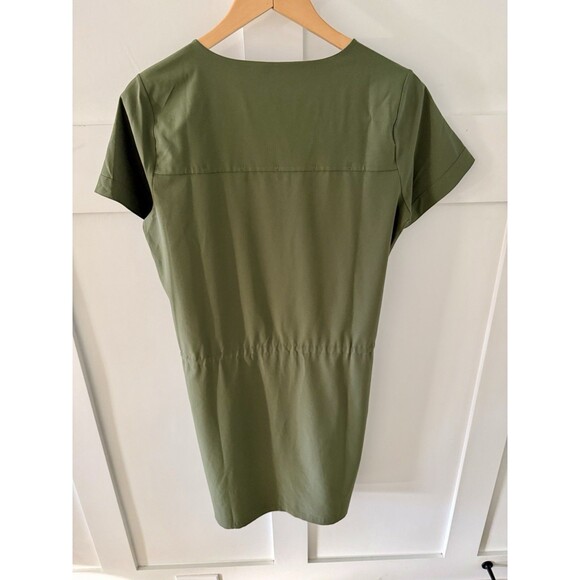Womens Mondetta Performance Luxury Cinched Waist Army Green Dress Pockets Size S - Picture 6 of 6